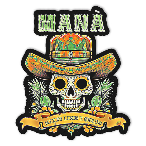 Mana 2023 Rock Concert Mexico Lindo Y Querido Mana Mexico City AF14913 Decal Sticker for Tumbler Cup, Laptop, Phones, Helmets, Boats, Hardhats and Vehicles