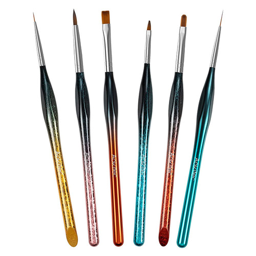 Aokitec Nail Art Brushes Set?6Pcs Gel Polish Nail Art Design Pen Painting Tools with Nail Extension Gel Brush Builder Gel Brush Nail Dotting Pen & Nail Art Liner Brush for Salon at Home DIY Manicure Aokitec Nail Art Brushes Set?6Pcs Gel Polish Nail Art Design Pen Painting Tools with Nail Extension Gel Brush Builder Gel Brush Nail Dotting Pen & Nail Art Liner Brush for Salon at Home DIY Manicure