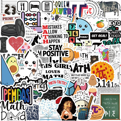 Math Stickers for Students Funny Math Gifts for Kids Women and Men, Math Related Stickers, Funny Math Nerd Gifts, Funny Gifts for Math Lovers, Math Jokes for Mathy Folks, Math Decals, Childrens Window Stickers (Love Math)