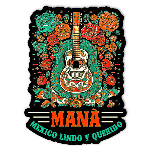 Retro Mexican Independence Mana 2023 Mexico Lindo Y Querido Rock Music AS29928 Stickers for Water Bottles, Skateboards and Notebooks, Laptop Stickers