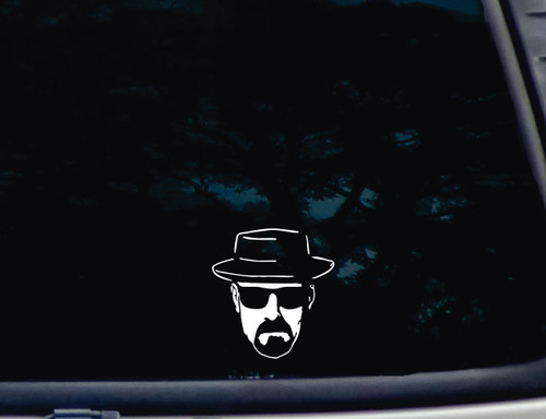 Heisenberg - 3 7/8" x 4" die Cut Vinyl Decal for Window, car, Truck, Tool Box, Laptop, MacBook virtually Any Hard, Smooth Surface