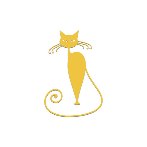 Fancy Kitty Silhouette Vinyl Decal Notebook Car Laptop 3.75" x 5.5" (Yellow) Fancy Kitty Silhouette Vinyl Decal Notebook Car Laptop 3.75" x 5.5" (Yellow)