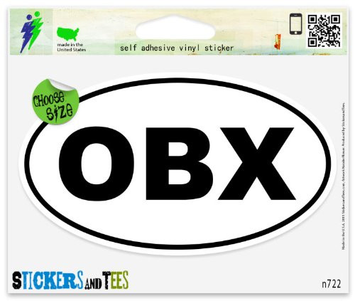 Outer Banks OBX Oval Vinyl Car Bumper Window Sticker 3" x 2"