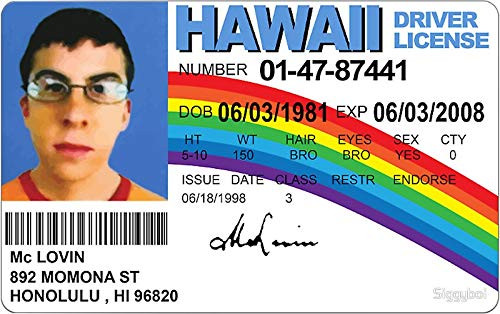 LA STICKERS McLovin - Sticker Graphic - Auto, Wall, Laptop, Cell, Truck Sticker for Windows, Cars, Trucks LA STICKERS McLovin - Sticker Graphic - Auto, Wall, Laptop, Cell, Truck Sticker for Windows, Cars, Trucks