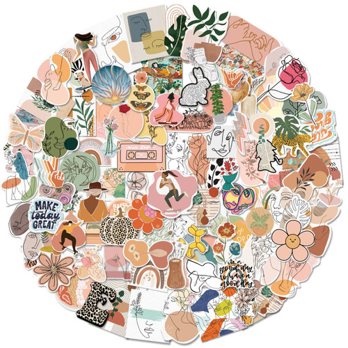 100PCS Boho Stickers, Western Vintage Aesthetic Art Graffiti Waterproof Vinyl Stickers for Water Bottles, Laptops, Scooters, for Adults and Teens 100PCS Boho Stickers, Western Vintage Aesthetic Art Graffiti Waterproof Vinyl Stickers for Water Bottles, Laptops, Scooters, for Adults and Teens