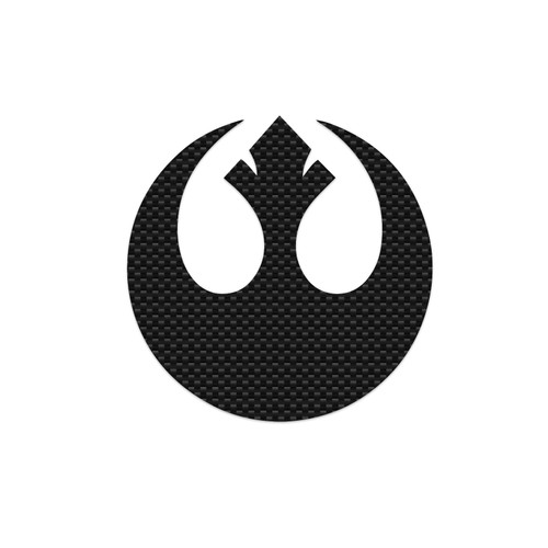 Rebel Symbol Alliance Wars Sticker Vinyl Decal Notebook Car Window Laptop 6" x 6" (Carbon Fiber)