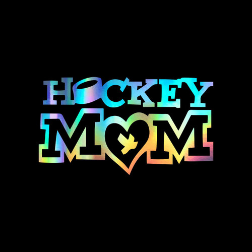 Hockey Mom Sticker Vinyl Decal Notebook Car Window Laptop 5" x 2.75" (Holographic) Hockey Mom Sticker Vinyl Decal Notebook Car Window Laptop 5" x 2.75" (Holographic)
