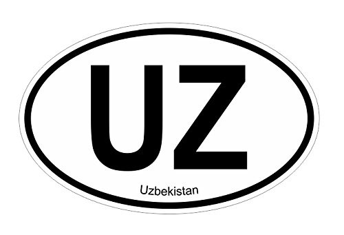 Slap-Art Uzbekistan UZ Oval Vinyl Decal Sticker