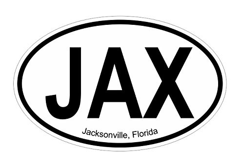 Slap-Art Jacksonville FL Oval Vinyl Decal Sticker