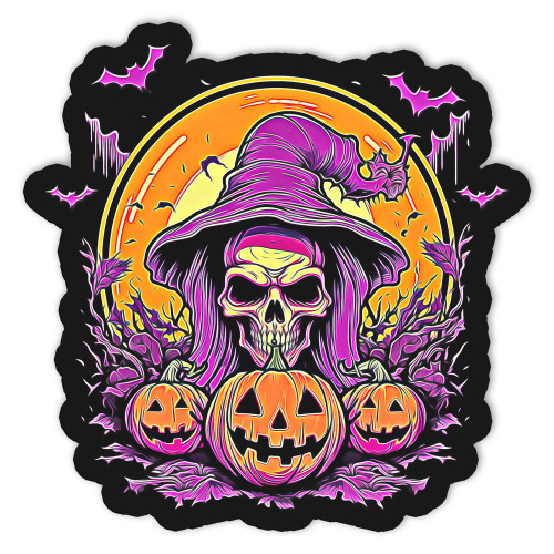 CVHoming Sticker, Dance with The Spirits Trendy Halloween Skull Enchanted Sorcery Sticker, Sticker Maker, Stickers for Laptop, Guitar, Motorcycle, Bike, Skateboard, Luggage, Phone, Hydro Flask