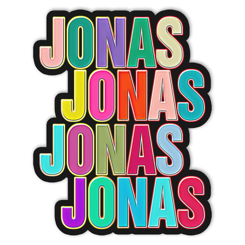 I Love Jonas First Name Jonas Funny Pride First Given Sticker, Weatherproof VinylDecal, Sticker Decal Car Laptop Wall Window Bumper Sticker