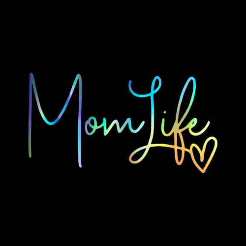 Mom Life Decal Vinyl Sticker Auto Car Truck Wall Laptop | Holographic | 6" x 3"