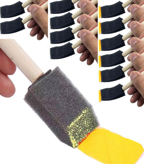 Foam Paint Brushes, Sponge Brushes, Sponge Paint Brush, Foam Brushes, Foam Brushes for Painting, Foam Brushes for Staining Paint Sponges Foam Brush (12pcs, 1 inch Black) Foam Paint Brushes, Sponge Brushes, Sponge Paint Brush, Foam Brushes, Foam Brushes for Painting, Foam Brushes for Staining Paint Sponges Foam Brush (12pcs, 1 inch Black)