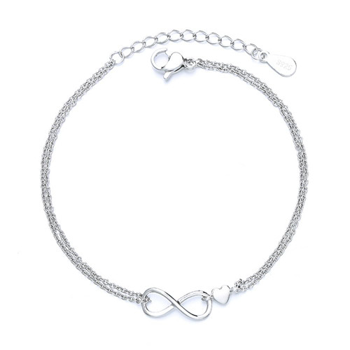 kelistom 925 Sterling Silver Bracelets for Women Teen Girls, Love Heart Charm Chain Bracelet Bangle Fashion Jewelry Gifts (infinity+heart) kelistom 925 Sterling Silver Bracelets for Women Teen Girls, Love Heart Charm Chain Bracelet Bangle Fashion Jewelry Gifts (infinity+heart)