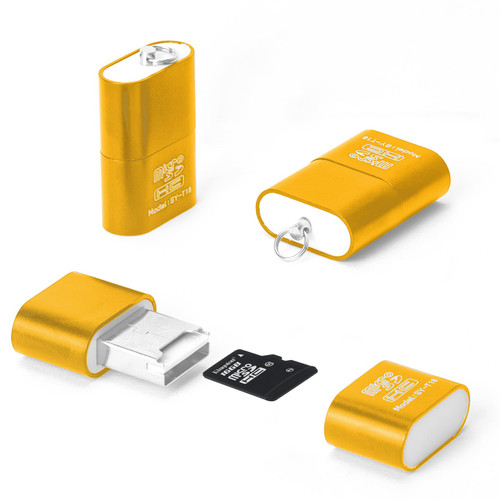 [3 Pack] Micro SD Card Reader for Android,Micro SD Card to USB Adapter, TF Card Reader with Mini Size for Camera Memory Card Reader, Wansurs Card Reader for PC Laptop (Golden)