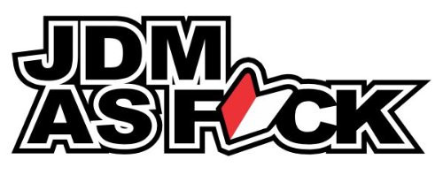 Slap-Art JDM as FCK Black/Red/White wakaba Leaf Vinyl Decals Bumper Stickers Drifting Drift