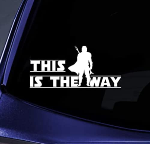 MAF(PC) Trading This is The Way Mandalorian Vinyl Decal Black 5" - Sticker for Laptop, Car, Truck, Wall Art