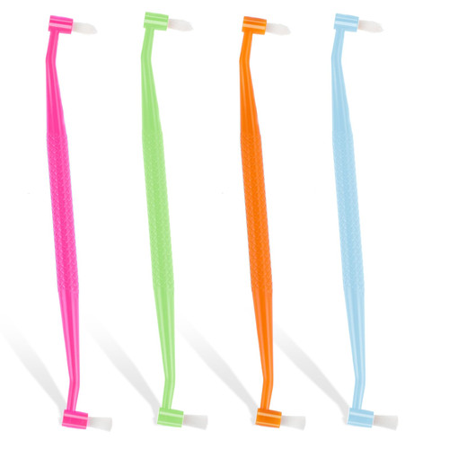 Ouligay 4PCS Interspace Toothbrushes Double-Ended Interspace Brush Tuft Toothbrush Small Toothbrushes End-Tuft Tapered Trim Toothbrush Orthodontic Toothbrush for Orthodontic Detail Cleaning