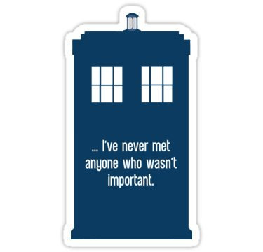 Chili Print Doctor Who - Tardis with Quote - Sticker Graphic Bumper Window Sicker Decal - Doctor Who Dr Who Sticker