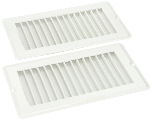 Metaline 10F2509W White 4X8 Floor Register Faceplate