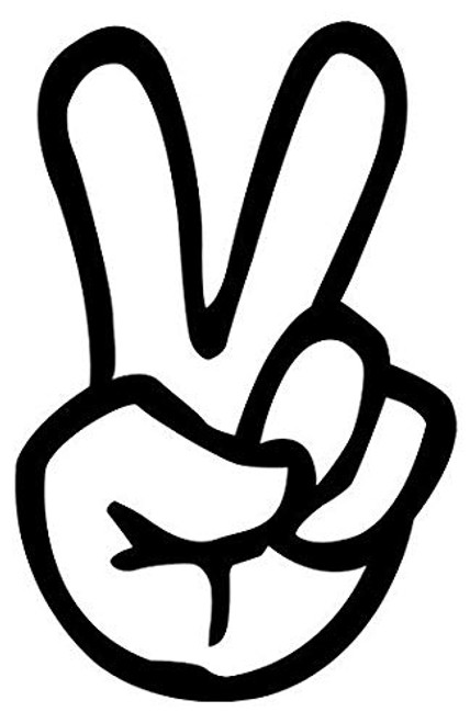 Peace Hand Fingers - Sticker Graphic - Auto, Wall, Laptop, Cell, Truck Sticker for Windows, Cars, Trucks Peace Hand Fingers - Sticker Graphic - Auto, Wall, Laptop, Cell, Truck Sticker for Windows, Cars, Trucks