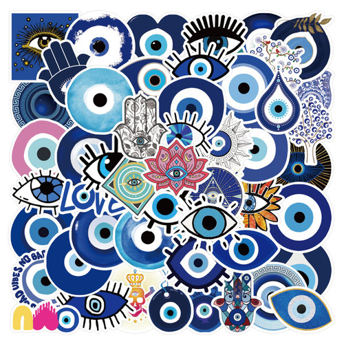 50pcs Evil Eye Stickers for Water Bottles, Cute Blue Eyes Waterproof Vinyl Declas for Laptop, Phone, Scrapbook, Skateboard, Luggage, Guitar, Bike, Bumper 50pcs Evil Eye Stickers for Water Bottles, Cute Blue Eyes Waterproof Vinyl Declas for Laptop, Phone, Scrapbook, Skateboard, Luggage, Guitar, Bike, Bumper