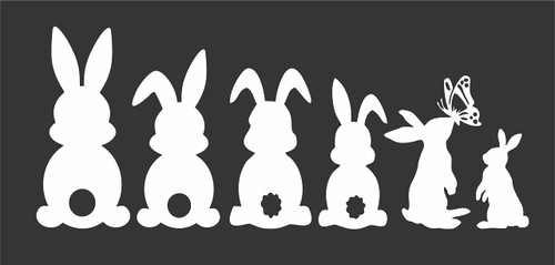 Barking Sand Designs Bunny Rabbit Family Easter Spring - Die Cut Vinyl Window Decal/Sticker for Car/Truck (White) Barking Sand Designs Bunny Rabbit Family Easter Spring - Die Cut Vinyl Window Decal/Sticker for Car/Truck (White)