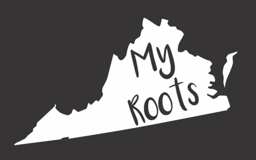 Barking Sand Designs Virginia My Roots - Die Cut Vinyl Window Decal/Sticker for Car/Truck 7"x4"