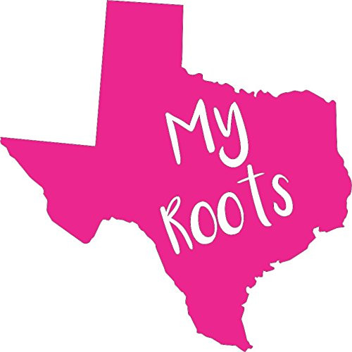 Barking Sand Designs Texas My Roots Pink - Die Cut Vinyl Window Decal/Sticker for Car/Truck 5.5"x5.5"