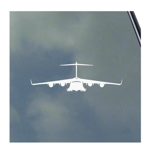 KLO Graphics C-17 Globemaster III Pilot Side Vinyl Sticker Decal Air Force Transport Airdrop Crew Veteran,White,8 x 2 12