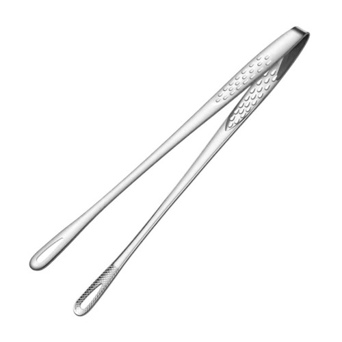 Barbecue clipBarbecue Tongs Barbecue Long Grill Tweezers Stainless Steel Cooking Tongs Silver 24cm