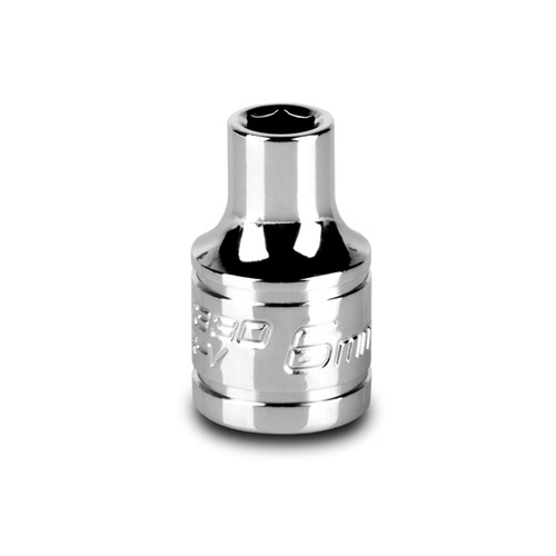 Capri Tools 6 mm Shallow Socket, 3/8-Inch Drive, 6-Point, Metric
