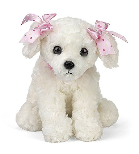 Bearington Sassy Plush Stuffed Animal White Puppy Dog 13