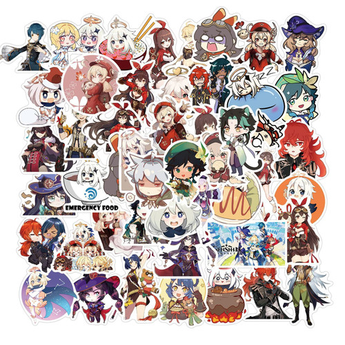 ENGOOFINE Genshin Impact Stickers, 50pcs, Popular Game Anime Cartoon Genshin Impact Waterproof Vinyl Stickers for Laptop, Water Bottle, Car, Skateboard, Gift for Kids, Teens, Girls (Genshin Impact) (Genshin Impact Stickers-50PCS) ENGOOFINE Genshin Impact Stickers, 50pcs, Popular Game Anime Cartoon Genshin Impact Waterproof Vinyl Stickers for Laptop, Water Bottle, Car, Skateboard, Gift for Kids, Teens, Girls (Genshin Impact) (Genshin Impact Stickers-50PCS)