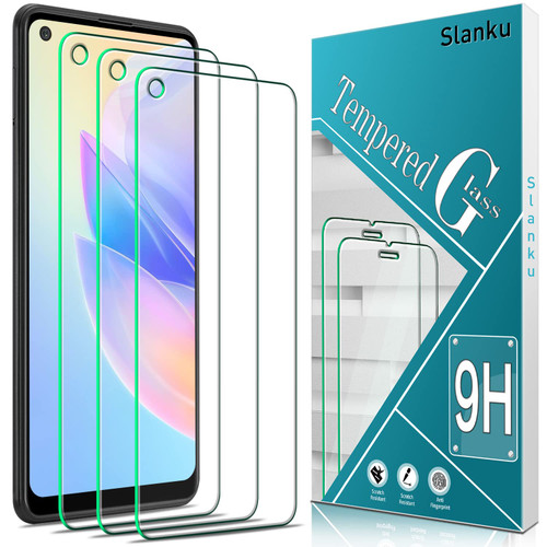 Slanku [3 Pack] Screen Protector for Samsung Galaxy A21, Galaxy A21s Tempered Glass, Anti Scratch, Bubble Free, Case Friendly