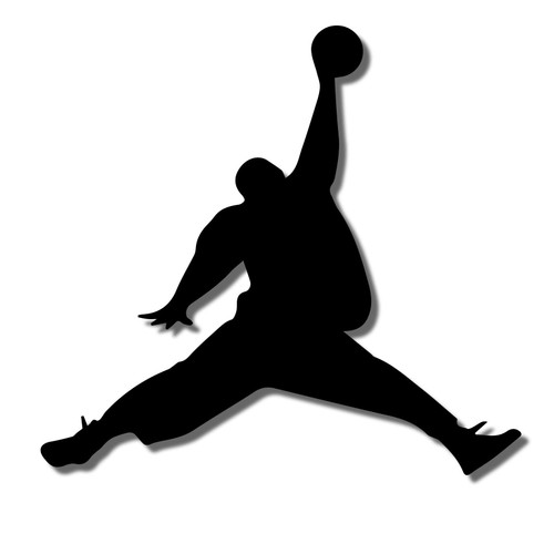 Funny Fat Jordan Decal - Sticker Bomb Vinyl Decal for Car Truck, Computer, Anywhere! Premium 6 Year Outdoor Vinyl (Black, 1)