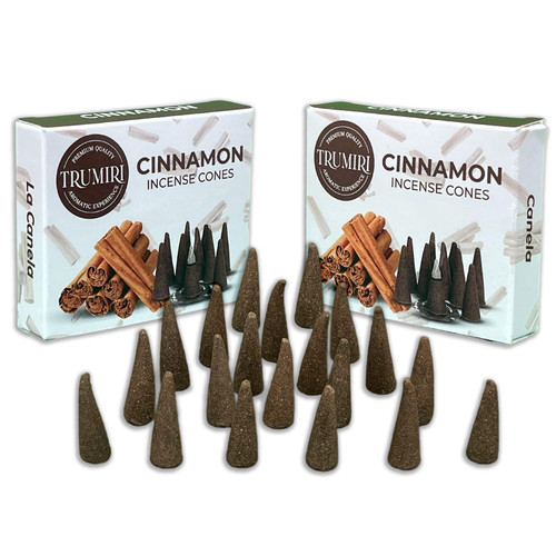 Cinnamon Incense Cones - Total 20 Cone Incense - Dual Pack of 10 Insence Cones - Incense Cones Scented - Cone Incense Scents - Insense Cones - Incent Cone