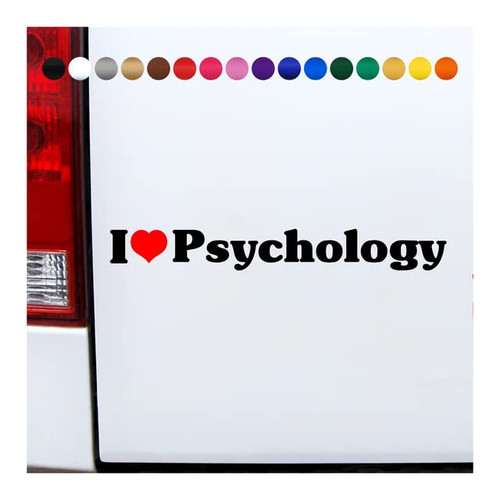 Customize Your Car, Truck or Boat with Professional Grade, Weatherproof Automotive Vinyl Bumper Stickers - UV Resistant Decal, Made in The USA! LUV U: I Love Psychology: Custom Sizes & Colors