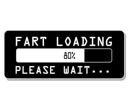 GT Graphics Fart Loading Funny - 3" Vinyl Sticker - for Car Laptop I-Pad Phone Helmet Hard Hat - Waterproof Decal