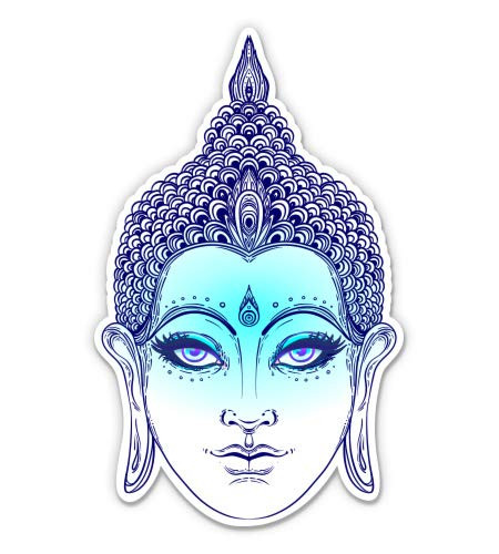 Pretty Ombre Buddha Om Yoga Namaste - 3" Vinyl Sticker - for Car Laptop Water Bottle Phone - Waterproof Decal