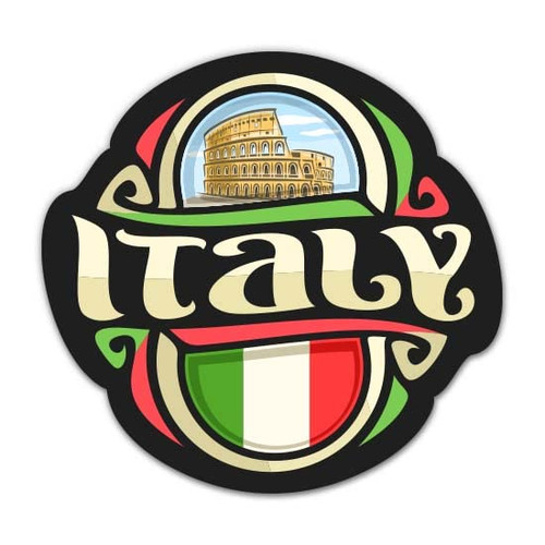 Italy Italia - 3" Vinyl Sticker - for Car Laptop Water Bottle Phone - Waterproof Decal