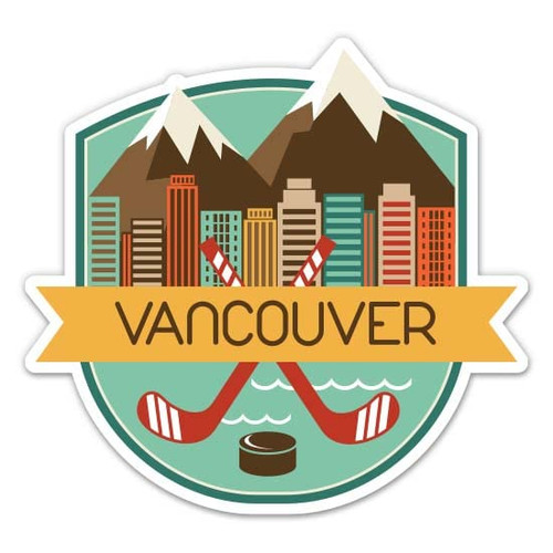 Vancouver Canada - 3" Vinyl Sticker - for Car Laptop Water Bottle Phone - Waterproof Decal