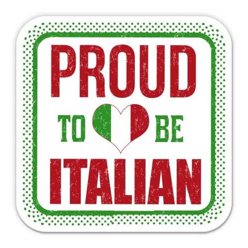 Proud to Be Italian - 3" Vinyl Sticker - for Car Laptop Water Bottle Phone - Waterproof Decal Proud to Be Italian - 3" Vinyl Sticker - for Car Laptop Water Bottle Phone - Waterproof Decal