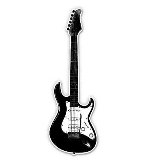 Electric Guitar - 3" Vinyl Sticker - for Car Laptop Water Bottle Phone - Waterproof Decal