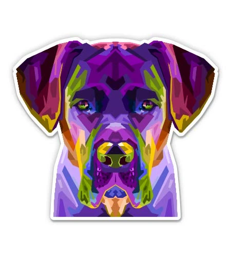 Cane Corso Pop Art Geometric - 5" Vinyl Sticker - for Car Laptop I-Pad - Waterproof Decal