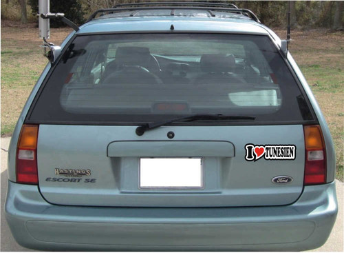 INDIGOS UG - Car Sticker - Decal - JDM - Die Cut I Love Heart - 15 cm I Love TUNESIEN - Sticker with Name of Man Woman Child