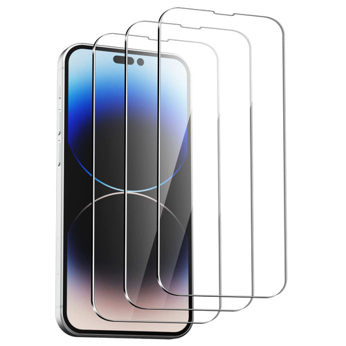 WYQLTD [3 Pack] for iPhone 14 Pro Max Screen Protector, Tempered Glass 9H Hardness Scratch and Shatterproof - 6.7 Inch
