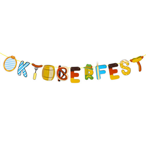 FLYAB Oktoberfest Banner Oktoberfest Garland Oktoberfest Party Supplies Oktoberfest Sign Banner for German Beer Festival Decorations Bavarian Party Backdrop Photo Props