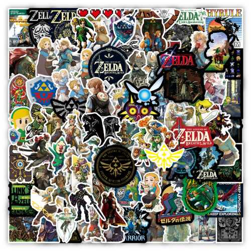 Bonitzdm 100Pcs The Legend of Zelda Game Stickers, Vinyl Waterproof Stickers for Laptop,Bumper,Skateboard,Water Bottles,Computer,Phone, Cool Stuff for Teens, Kids, Adults