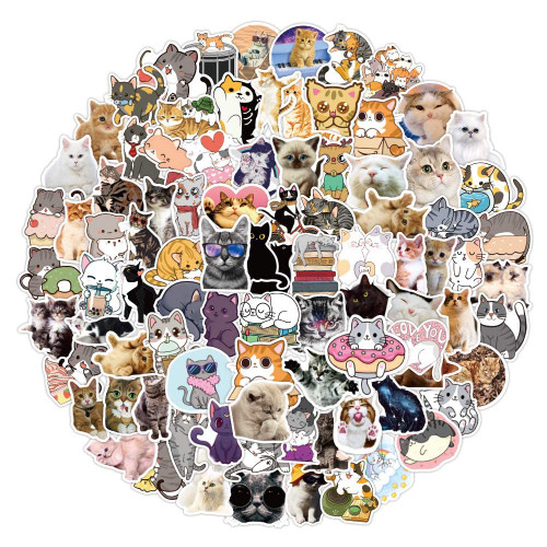 100pcs Cat Stickers, Cute Cat Waterproof Kawaii Stickers, Vinyl Stickers for Water Bottle, Laptop, Phone, Skateboard Stickers for KidsTeens Girls Adults (Stickers A) 100pcs Cat Stickers, Cute Cat Waterproof Kawaii Stickers, Vinyl Stickers for Water Bottle, Laptop, Phone, Skateboard Stickers for KidsTeens Girls Adults (Stickers A)